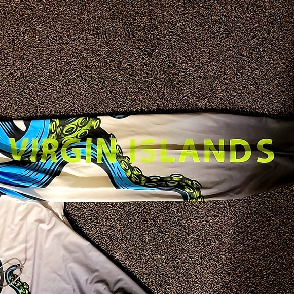 XXL Ocean Safari Squid Octapus Kraken Dynamic Blue Green Gray Long Sleeve Shirt - Picture 6 of 13